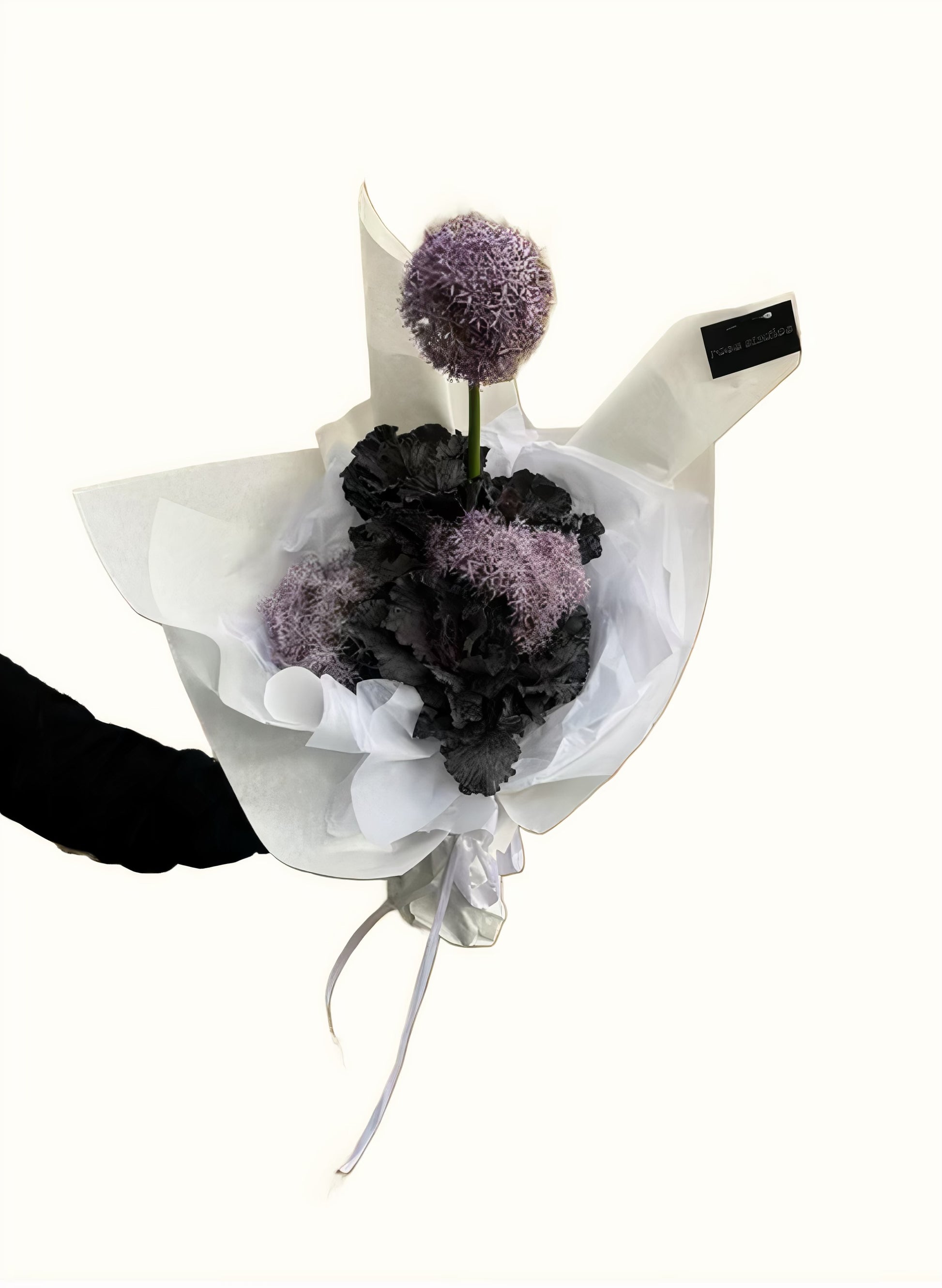 Black & Lavender Sculptural Bouquet