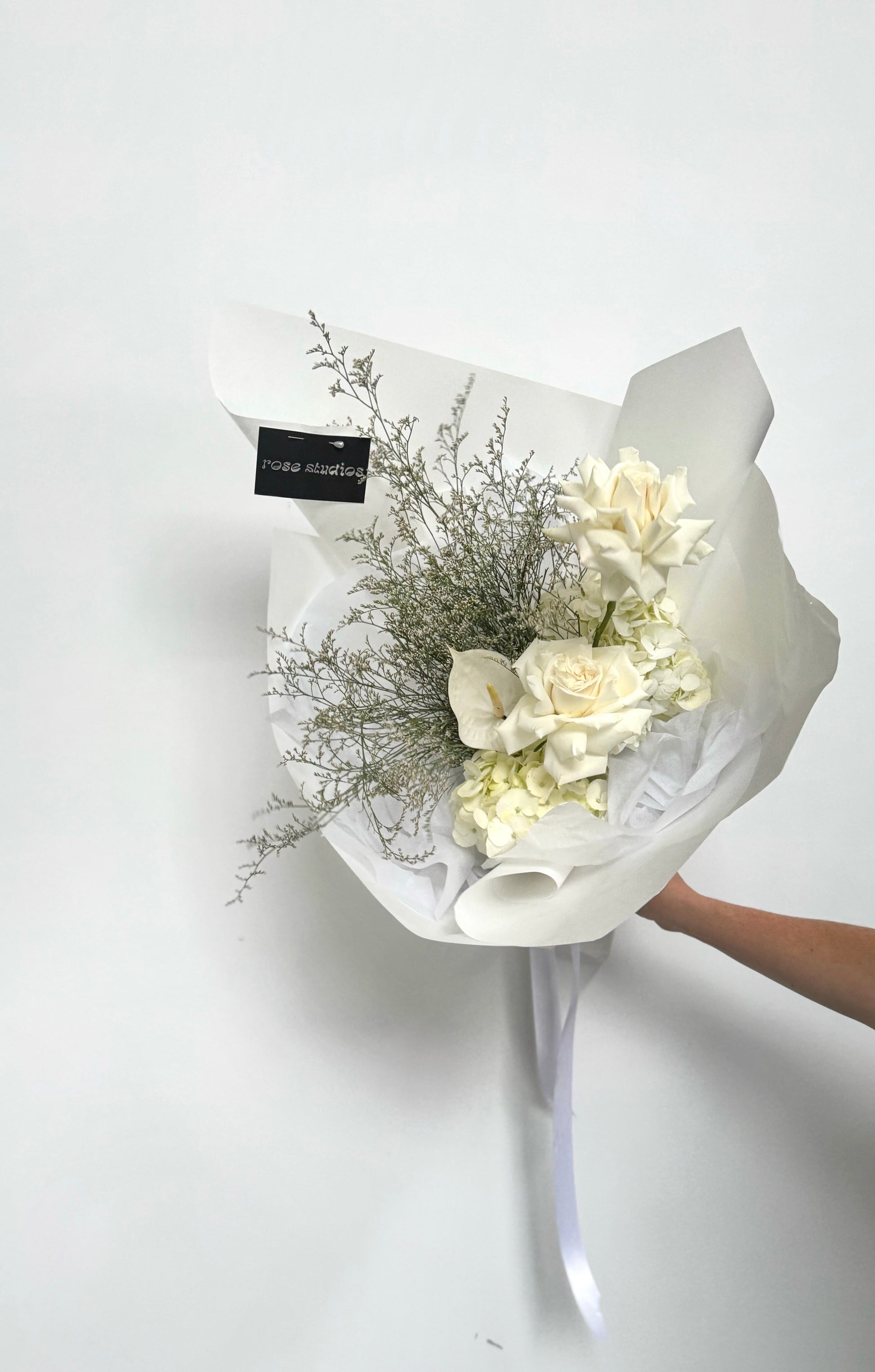 White Rose & Anthurium Bouquet – Chic Floral Arrangement Melbourne Delivery